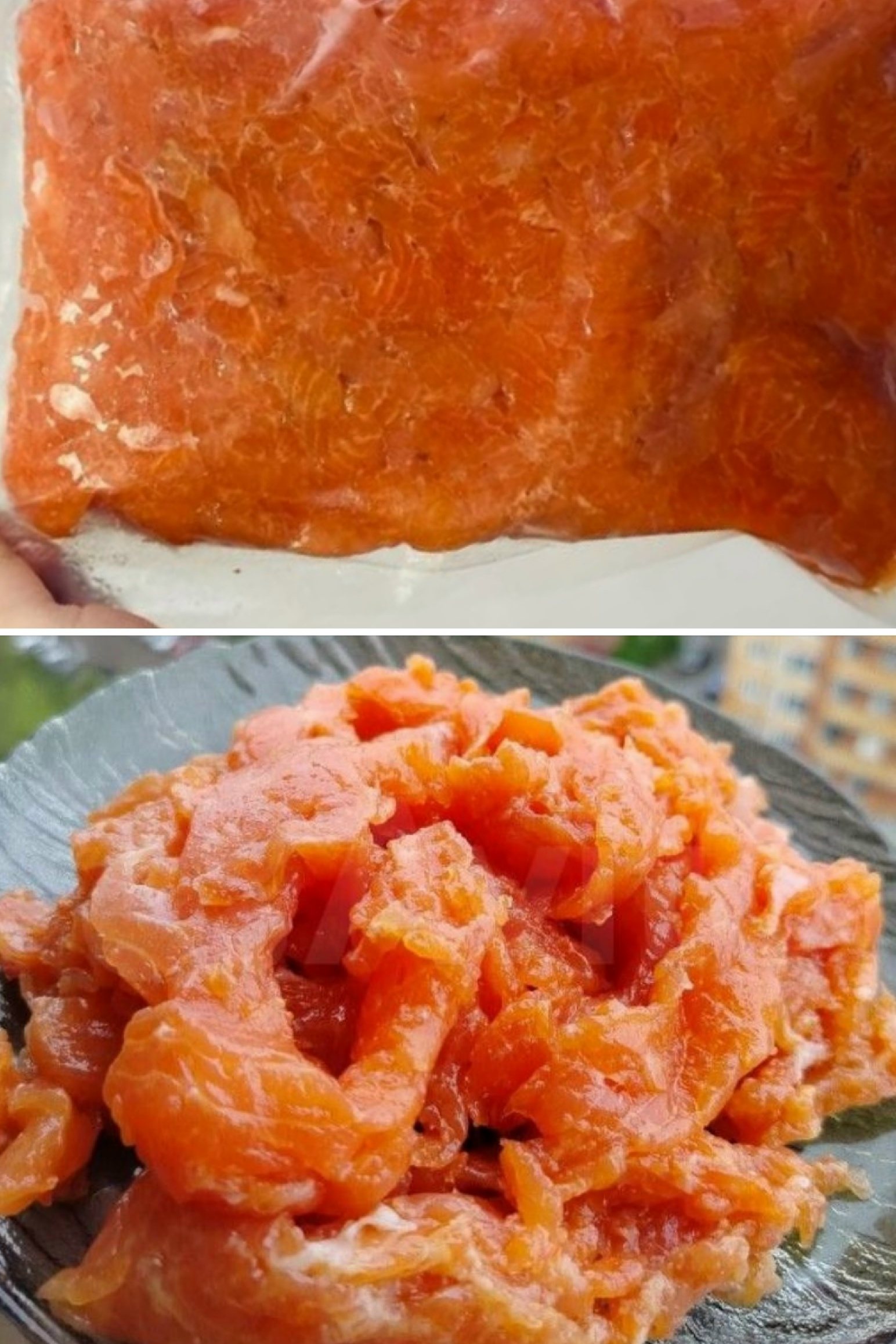 Слабосолёная обрезь сёмги в вакуумной упаковке, 1 кг